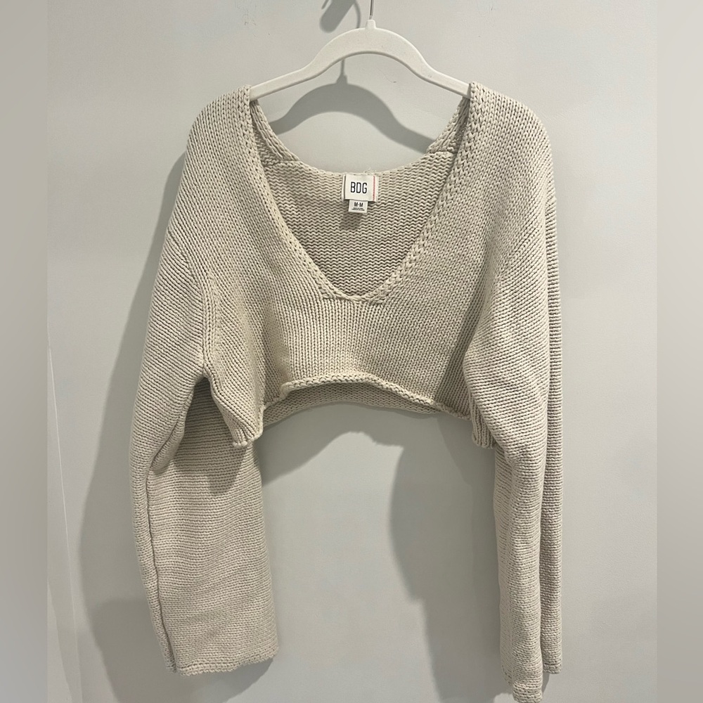 Urban outfitters BDG cropped sweater in cream
